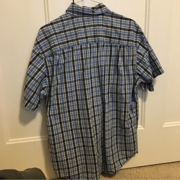 Gap blue plaid button up shirt men’s size medium - Picture 6 of 6